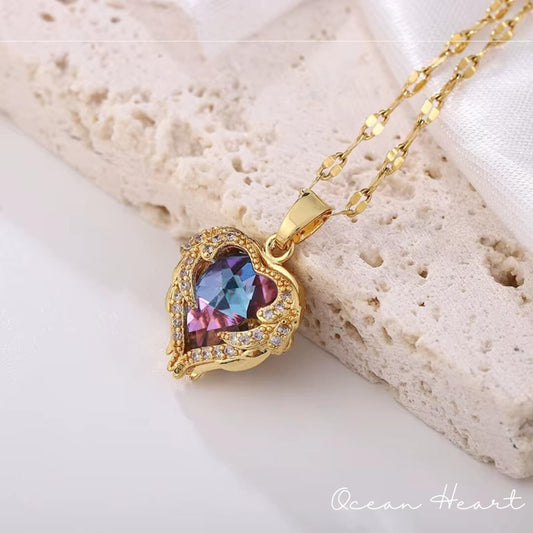 COLLAR OCEAN HEART