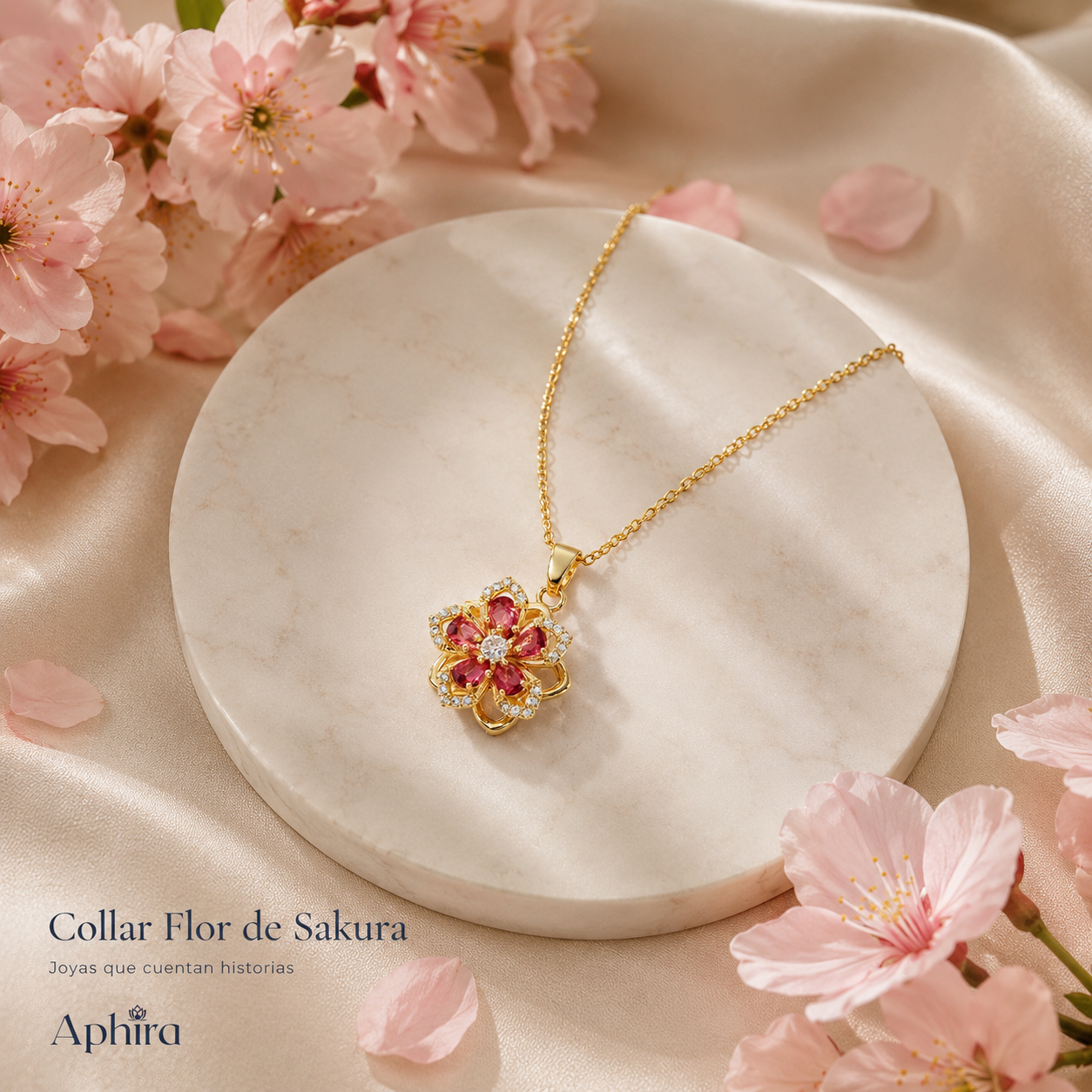 Collar flor de sakura