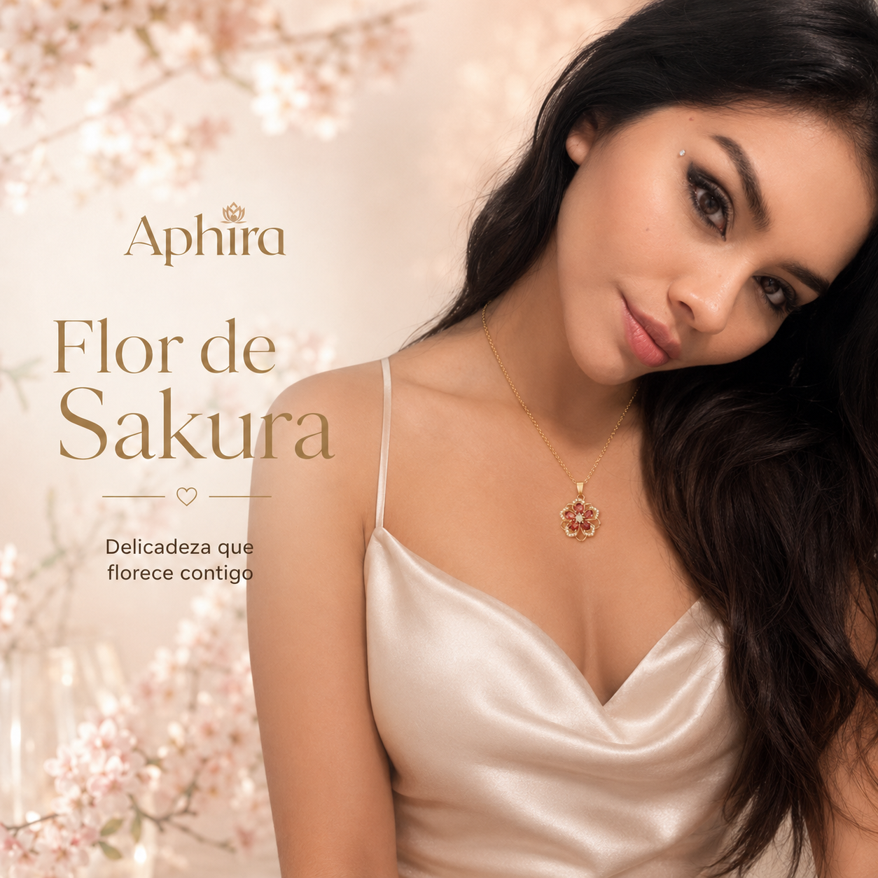 Collar flor de sakura