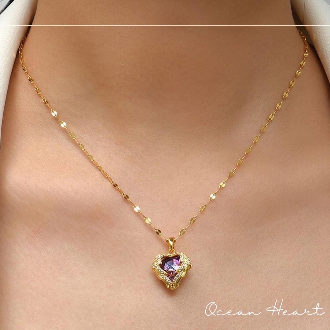 COLLAR OCEAN HEART