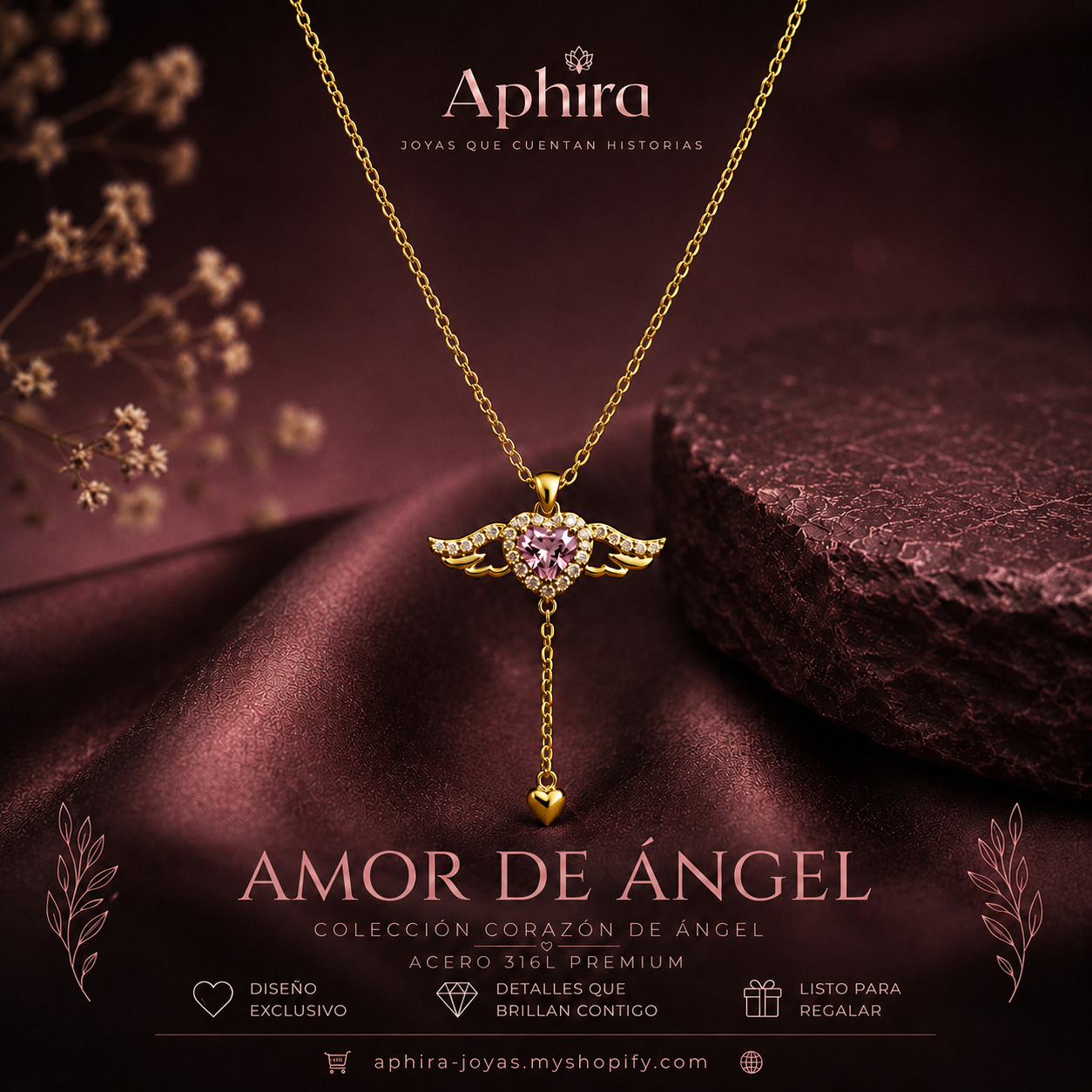 Collar corazón de angel