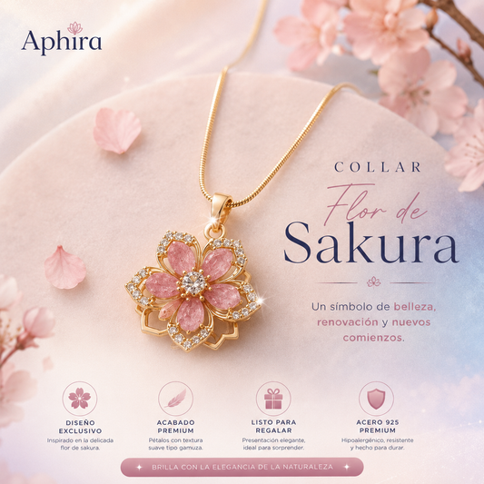 Collar flor de sakura