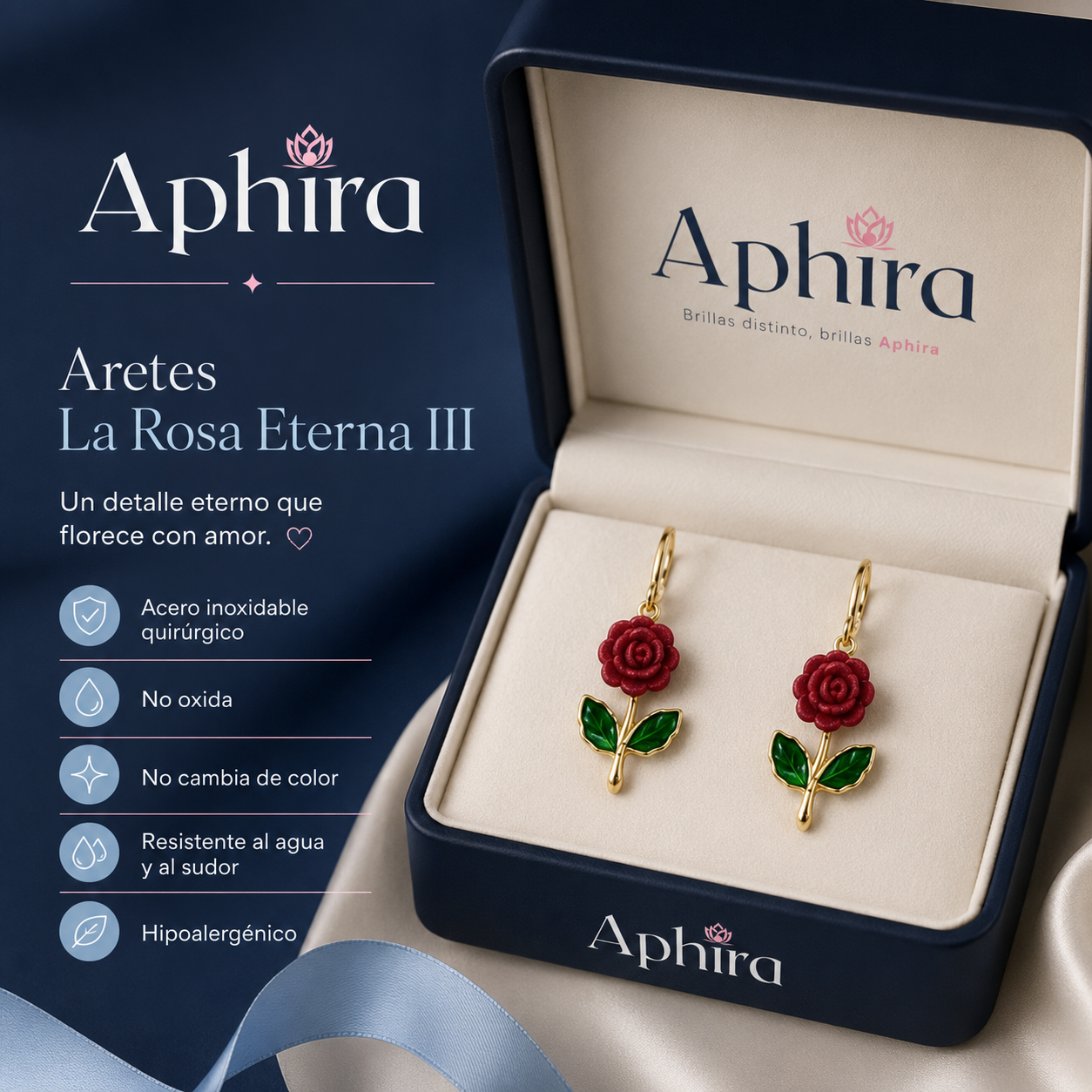 Aretes la rosa eterna III