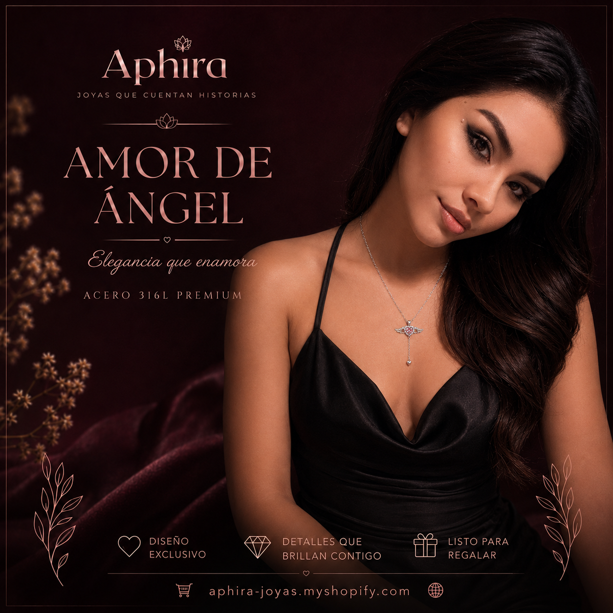 Collar corazón de angel