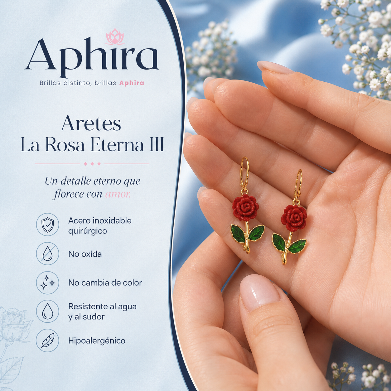 Aretes la rosa eterna III