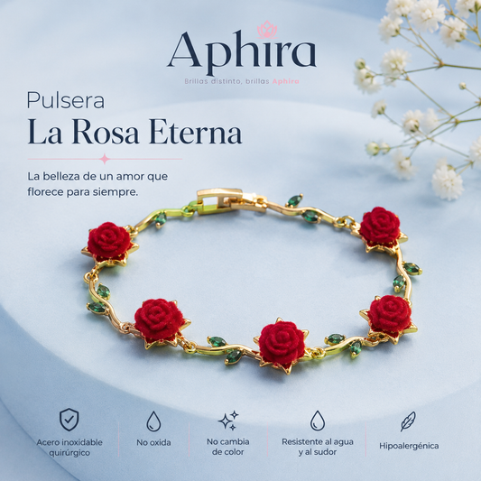 Pulsera rosa eterna