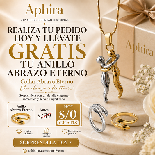 Collar abrazo eterno + ANILLO GRATIS