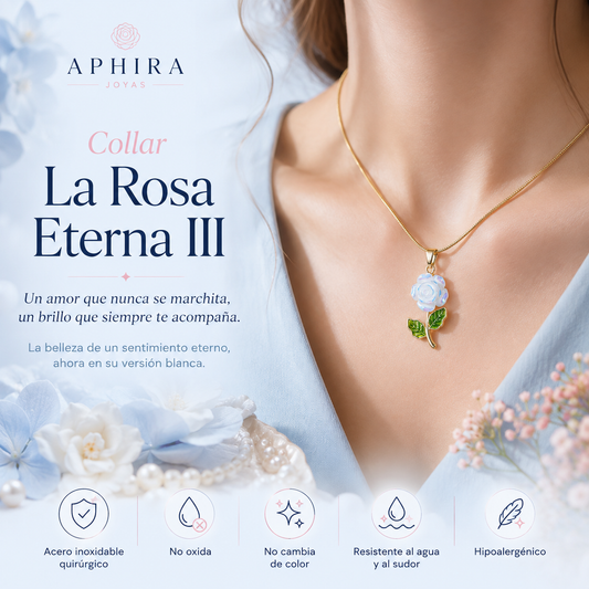 La rosa eterna III Blanca